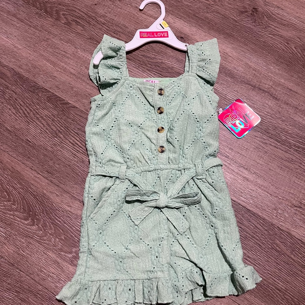 Real Love Mint Green Eyelet Dress
